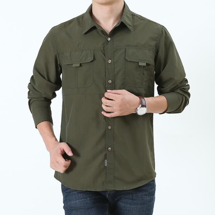 Mens Military Shirt ,Work Cargo Shirts ?Tactical Breathable Quick-Drying Tops