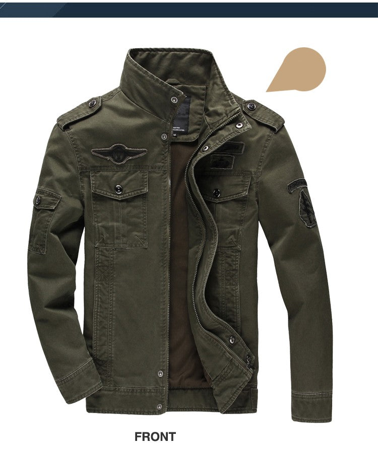 New 2023 Casual Army Military Jacket Men Plus Size M-6XL Jaqueta masculina Air force one Spring & Autumn Cargo Mens Jackets Coat