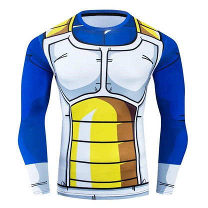 2025/26 Popular Anime COS Dragon Ball Wukong Fitness Sportswear Long Sleeved T-shirt for Teenagers and Men Adult Gym Top