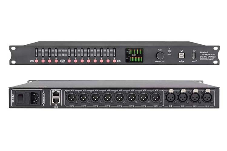 DP48X Processador de Áudio Digital Profissional 4 Entradas 8 Saídas Processador Drive Rack com RIR DEQ Sistema de Gerenciamento de Alto-falantes 192KHZ