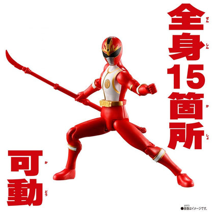 Em estoque, original Bandai Action Hero Super Sentai Power Rangers Coleção Red Rangers Bonecos de Ação Modelo Brinquedo Presente