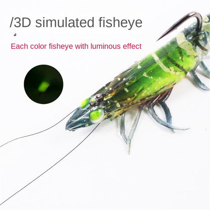 Iscas de Camarão Artificiais Macias e Realistas 9cm 12g, Jigs Luminosos para Pesca de Jigging, Iscas Artificiais para Pesca no Mar, para Peixe Vermelho, Robalo, Camarão, 1 UNID.