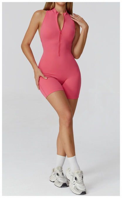 New Sexy Sports Set Women Gym Set Shorts Training Yoga Clothes Women Rompers Stretch Sports Jumpsuit Female Workout Bodysuits