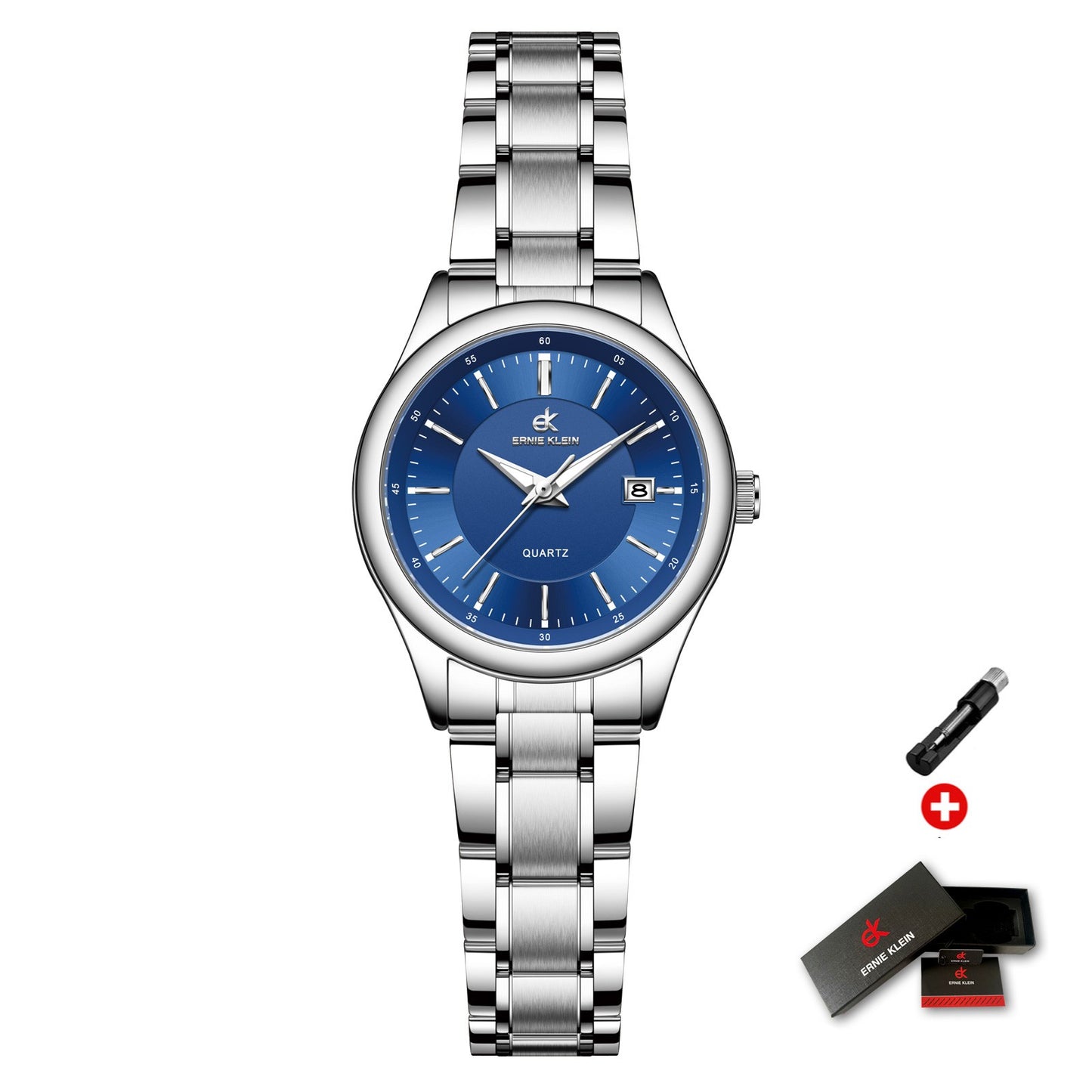 ERNIE KLEIN Women‘s Watches Simple Luxury Fashion Elegant Female Wristwatch Waterproof Luminous Date Exquisite Gift for Girl