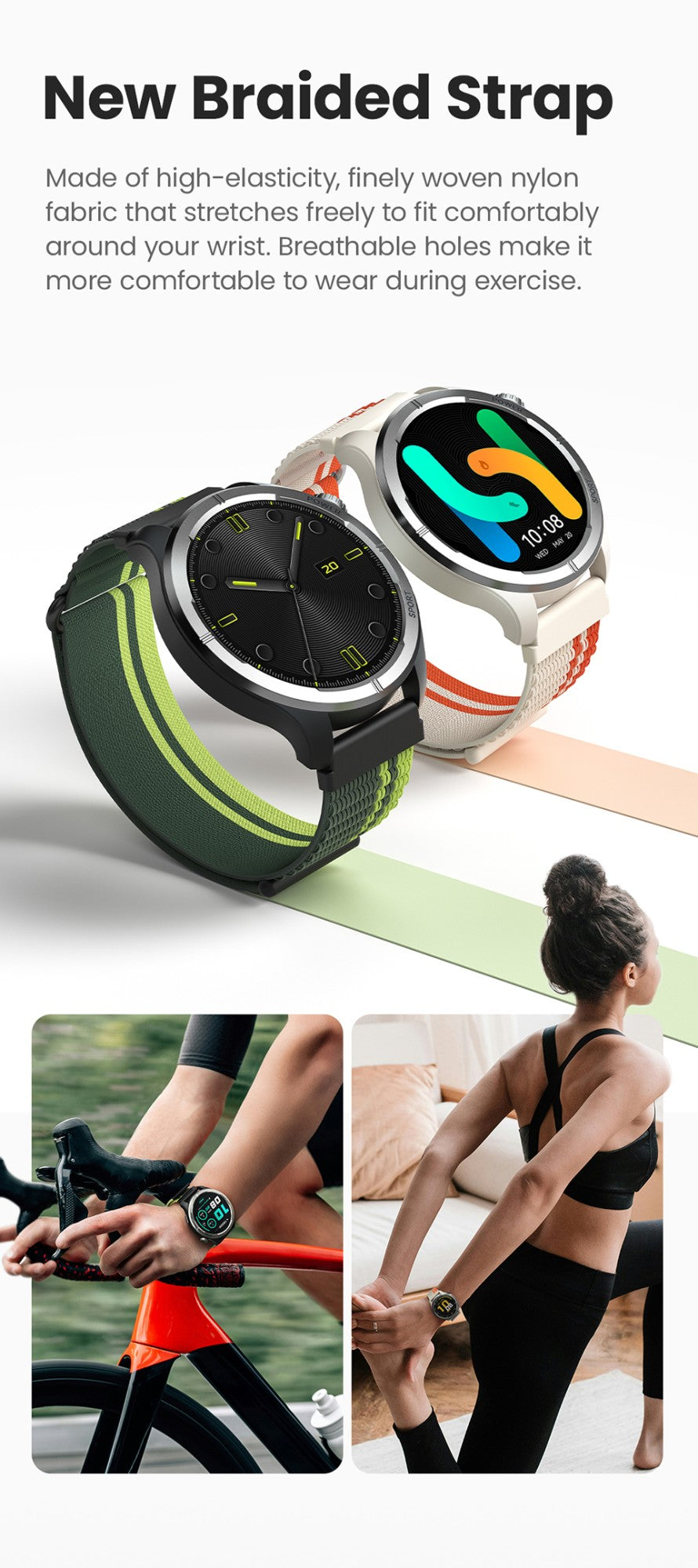 Smartwatch HAYLOU Solar Neo Tela HD de 1.53'' Monitoramento de Saúde 24H Chamada Bluetooth Smartwatch Masculino Feminino Relógios Esportivos Inteligentes