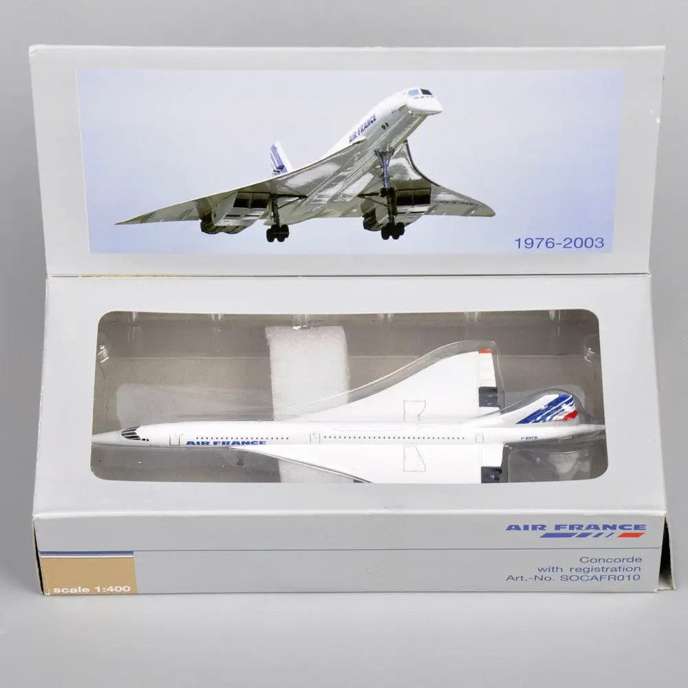 Aviões na Escala 1:400 França 1976-2003 Miniaturas de Aeronaves de Metal Fundido Brancas de Presente Brinquedos de Avião