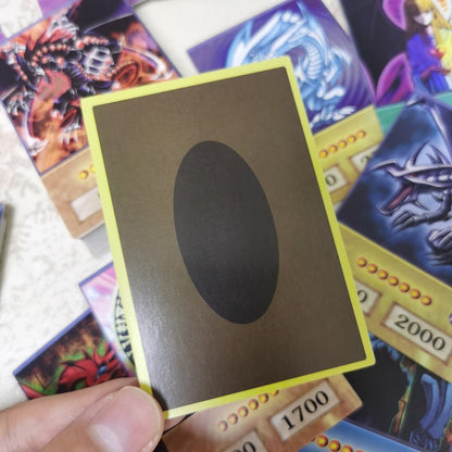 100 unids Yu-Gi-Oh Anime Estilo Cartas Olhos Azuis Mago Negro Exodia Obelisco Slifer Ra Yugioh DM Cartão Clássico Proxy DIY Presente Infantil