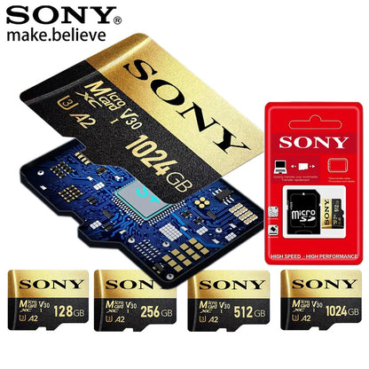 Cartão TF Micro SD SONY 1TB Cartão de Memória Classe 128GB 512GB Alta Velocidade Cartão De Memória Flash TF Mecard C10 Para Xiao Mi