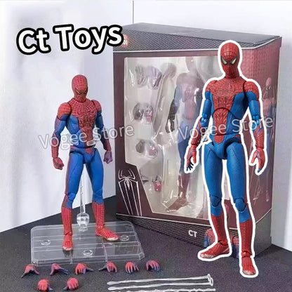 Ct Toys Homem-Aranha Mafex 185 Traje Clássico Anime Figure Ver Miles Morales 2099 Homem-Aranha Boneco de Ação Brinquedos Presente Infantil