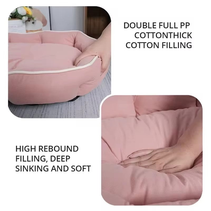 Sofá de Estimação Cama para Dormir Cama de Cachorro Grande Casa para Gatos Grande Espaço Sofá de Cachorro Tapete para Dormir Almofada Quente de Inverno para Cachorro