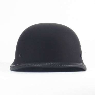 Vintage Motorcycle Cruiser Helmet Half Face German Helmet Motorcycle Helmet Bright Black Car-styling DOT