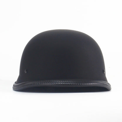 Vintage Motorcycle Cruiser Helmet Half Face German Helmet Motorcycle Helmet Bright Black Car-styling DOT