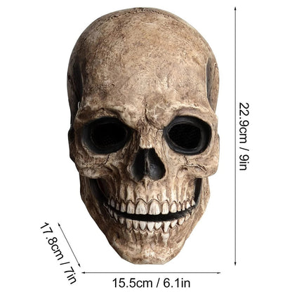 Halloween Skull Mask Comfortable Latex Headgear Movable Jaw Mask Breathable Full Head Skull Helmet For Costume Party Cosplay