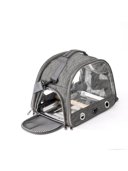 Bolsa de transporte portátil para pássaros pequenos, para papagaios, periquitos, com janela lateral de acesso, dobrável, para uso externo