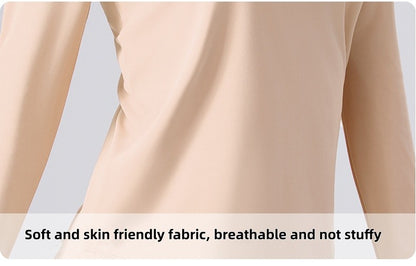 Naked Spring and Autumn Round Neck Fitness Yoga Clothing, Slimming and Slimming Base, Sports Top, Pilates Long Sleeve, Female