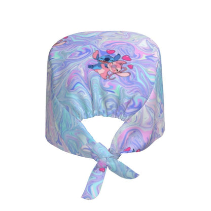 Custom Retro Cartoon Cleaning Working Cap Comfortable  Stitch Ohana Scrub Cap Surgicals Hat Nurse Scrubs Hat For Dentist