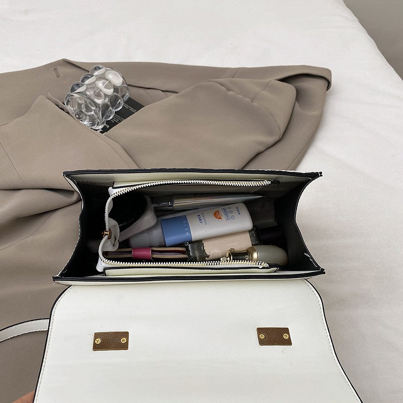 Luxury Purple Handbag Classic Women Bag 2025 New Designer Shoulder Bag High Quality Solid Pu Leather Crossbody Small Square Bag