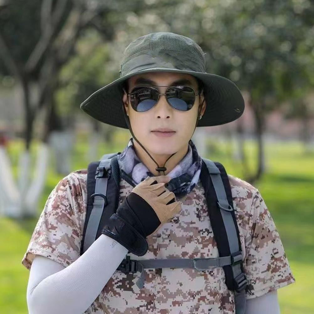 UV-proof Big Eaves Hat Summer Sunshade Fisherman Sunscreen Outdoor fishing Waterproof Quick drying Breathable Umbrella Cap Men