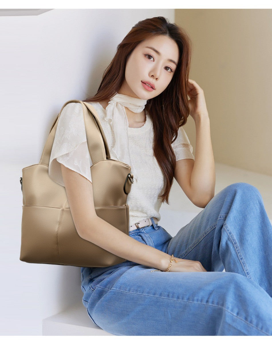 2 Sets Women Handbags Top Quality Pu Leather Luxury Large Capacity Tote Bag Ladies Crossbody Shoulder Bag Purses and HandbagsSac