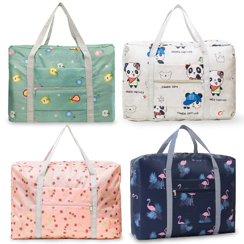 Large capacity travel bag foldable travel bag suitable for business trips travel sports and fitness weekend overnight bags women