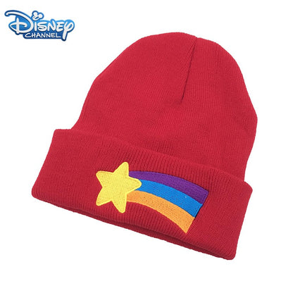 Disney Gravity Falls Same Unisex Knitting Rainbow Beanies Winter Men Women Keep Warm Windproof Ponytail Cold Hats Kids Xmas Gift