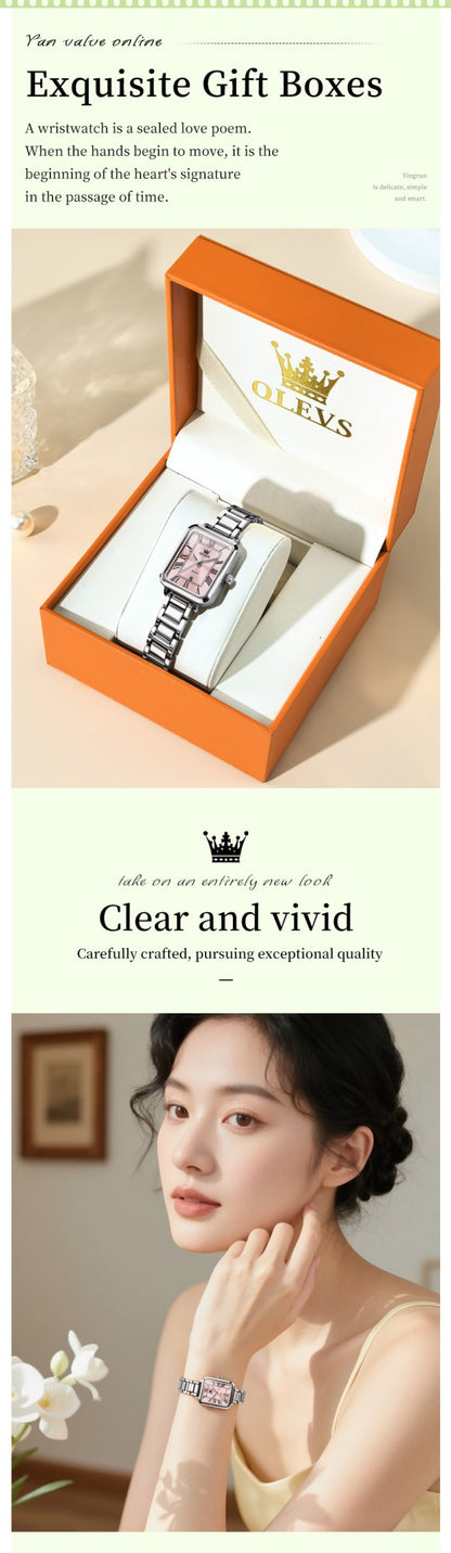 OLEVS 5641 Women Watch Original Luxury Quartz Watch Women's Roman Scale Waterproof Watch Fashion Elegant Dress Women's Watch