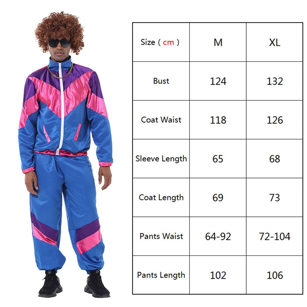 Halloween Couples Hippie Costumes for Women Male Vintage 70s 80s Rock Disco Cosplay Outfits Hip Hop Disco Hippie Costume
