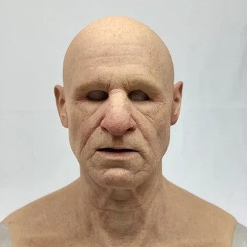 Hot Mascara De Silicona Realistas Halloween for Adults Silicone Old Man Mask Real Face Skin Head Prank Mask for Costume Cosplay