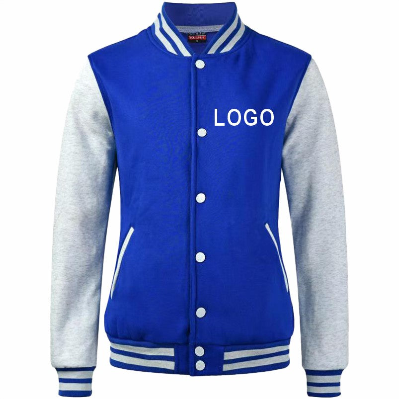 High Quality Baseball Uniforms Warm Jacket All-match Plus Velvet Jacket Custom Printing Embroidery LOGO Costume Varsity Jacket
