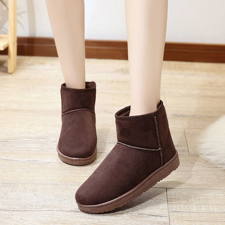 Fashion Winter Brown Short Boots New Platform Shoes Push Size Ankle Boots for Women Waterproof and Warm Snow Boots
