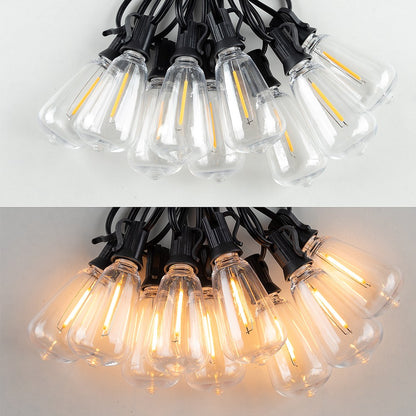 Shatterproof ST38 Plastic Outdoor String Lights Waterproof LED Garden Light Garland Connectable Retro Festoon Decoration Light