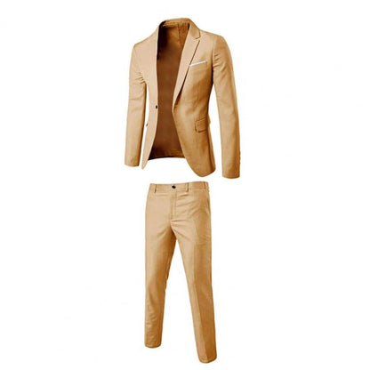 Blazer Pants Men Suit Korean Style Slim Fit Buttons Formal Suit Temperament Single breasted Spring Business Suit Pants
