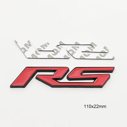 3D Metal Car Sticker RS logo Front Grill Emblem Trunk Badge Decals For Chevrolet Blazer Aveo Trax Cruze Sonic Onix Accessories