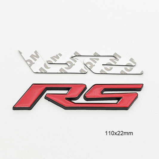 3D Metal Car Sticker RS logo Front Grill Emblem Trunk Badge Decals For Chevrolet Blazer Aveo Trax Cruze Sonic Onix Accessories