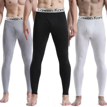 Calças Térmicas Masculinas, Legging Fina, Calça Comprida Forrada de Lã Grossa Justa, Calças Masculinas Quentes para Outono Inverno