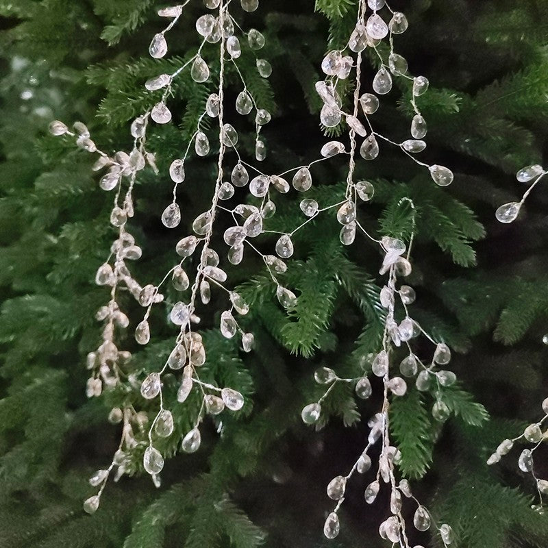 5 Pieces/35CM Short Acrylic Crystal Pendant for Christmas Tree Decoration, DIY Wedding Party Decoration Beads