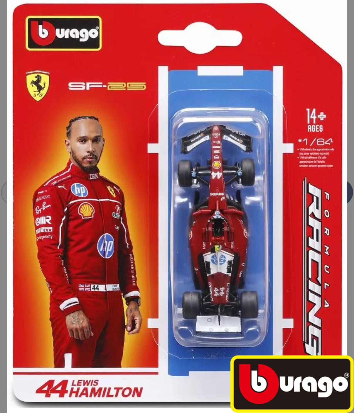 Bburago 1/64 2025 F1 SF-25 Leclerc-#16 Hamilton-#44 RB21 Verstappen-#1#22 MCL39#4#81 W16 Modelo em Liga Miniatura Diecast Brinquedo de Presente