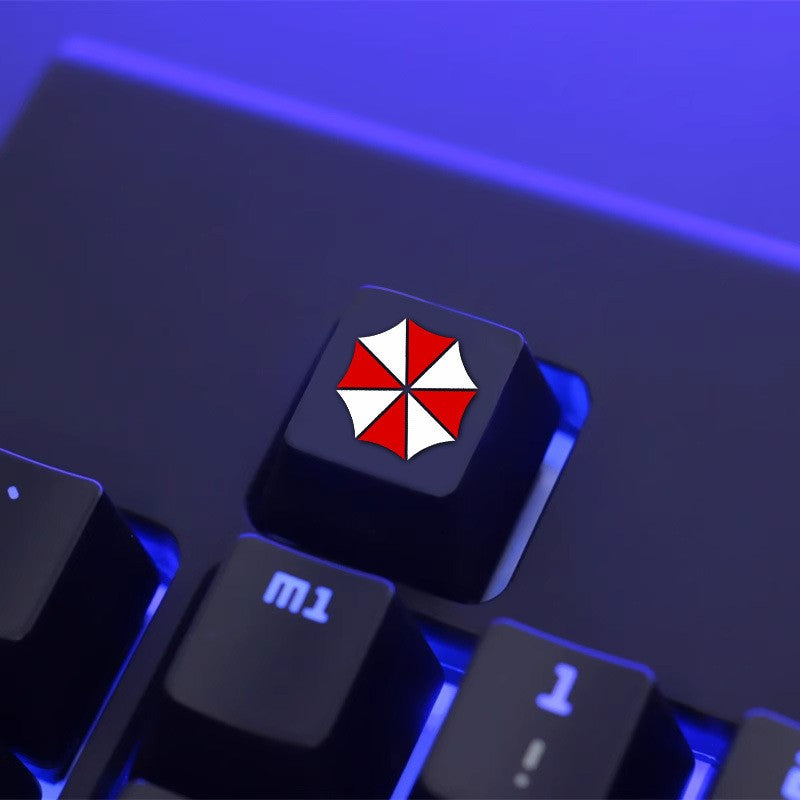 Keycap Personalizada 1pc Teclas Biohazard Umbrella PBT Metal Teclas Teclado Mecânico