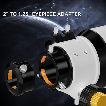 Conjunto de Telescópio Refrator Acromático Svbony SV48P 102mm para Fotografia e Observação Astronômica de Céu Profundo