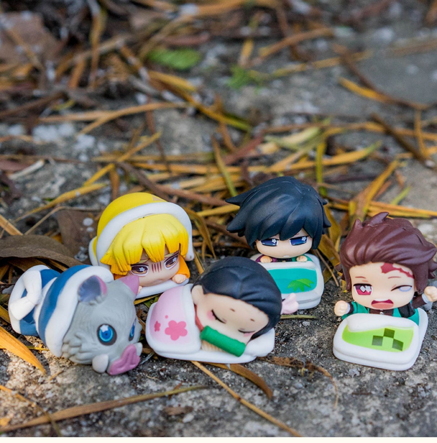Bonecos Demon Slayer Tomioka Giyuu Agatsuma Zenitsu Kamado Tanjirou Kamado Nezuko Hashibira Inosuke Modelo de Boneca Dormindo Presente Infantil