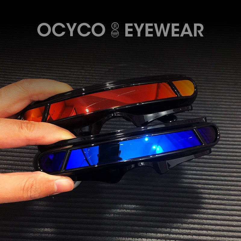 Polarized TR90 X-men Wrap Rectangle Sunglasses Men Women Special Memory Materials Laser Cyclops Travel Shield Punk Sun Glasses