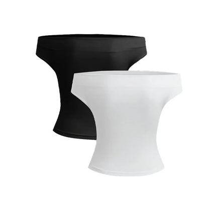 2 Piece Set Pleated Asymmetric Crop Top Woman T-shirts Strapless Top Female Sleeveless Sexy Tops Womens Cloth Fashion Streetwear