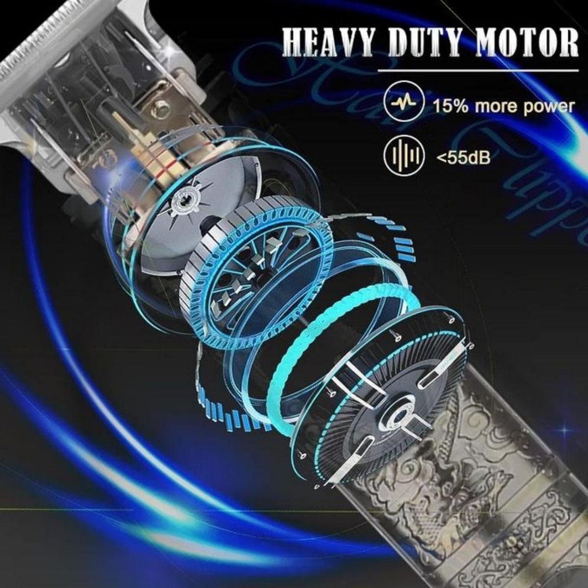 LCD Electric Hair Clipper for Men Oil Shaving Head Pusher Sculpture Shaver Rechargeable Hair Trimmer Hairdressing Set Gifts