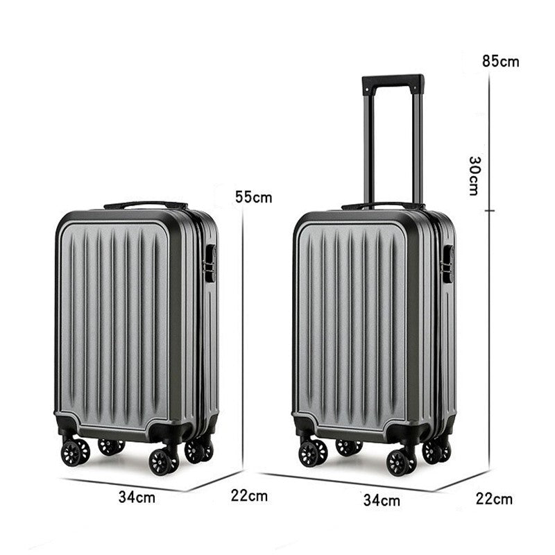 20 Inch Lightweight Hardshell Suitcase Large Capacity Sleek Solid Color Durable Trolley Case Travel Luggage for Adults