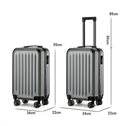 20 Inch Lightweight Hardshell Suitcase Large Capacity Sleek Solid Color Durable Trolley Case Travel Luggage for Adults