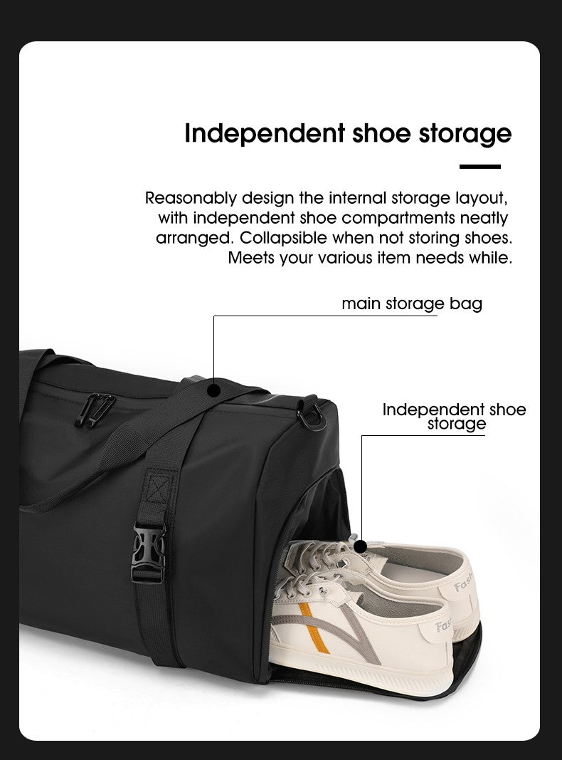 1 Piece Upgraded Sports Bag, Fitness Bag for Men and Women, Large Capacity Dry and Wet Separation Swimming Bag, Short-Distance Business Trip Portable Travel Bag, Sports Shoe Storage Bag, Multi-Purpose Luggage Bag