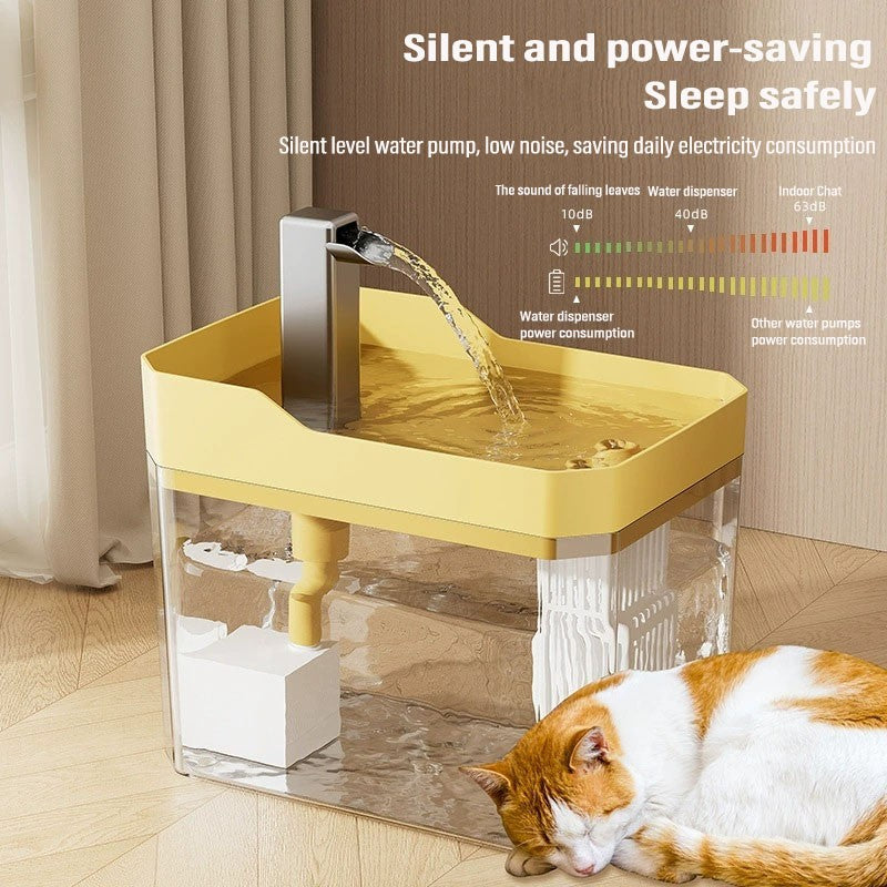 Bebedouro de Gato 1.5L USB Automático Dispensador de Água Filtro de Circulação Viva para Animais de Estimação Bebedouro Silencioso para Gatos e Pequenos Animais