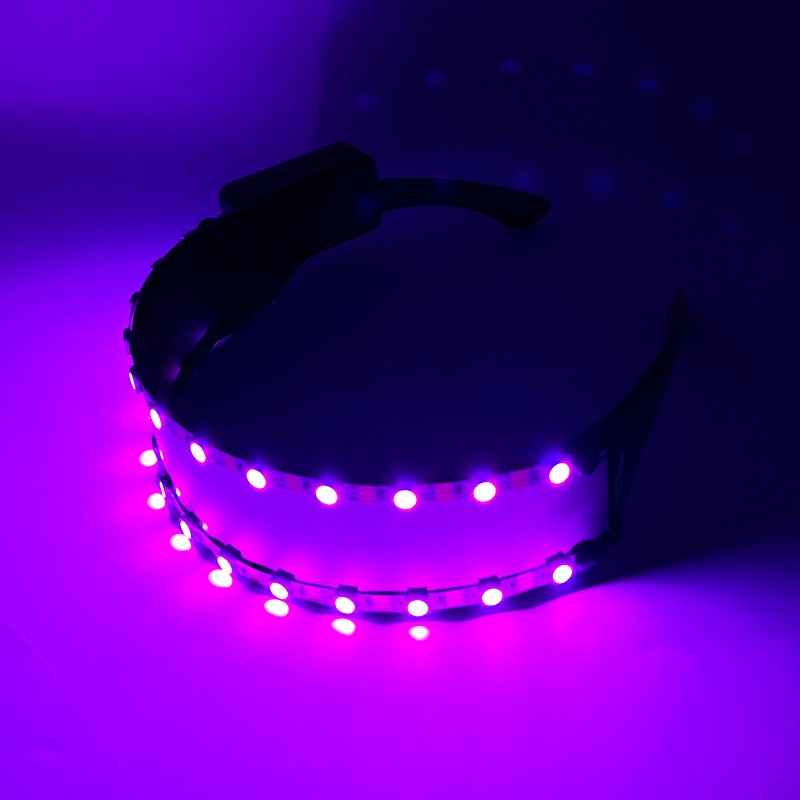 Led Glasses NightClub Masquerade Concert Club Neon Accessories Cool Vogue Flashing LED Futuristic Glasses Men Metal Cool Glasses