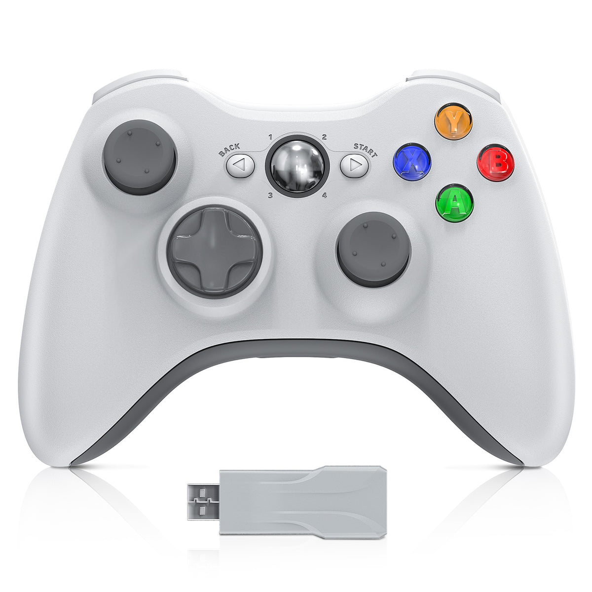 For Xbox 360 Slim/Lite/E/PC Controller,Wireless/Wired Game Remote Control 6-axis Gryo Dual Vibration Precision Joystick Gamepads