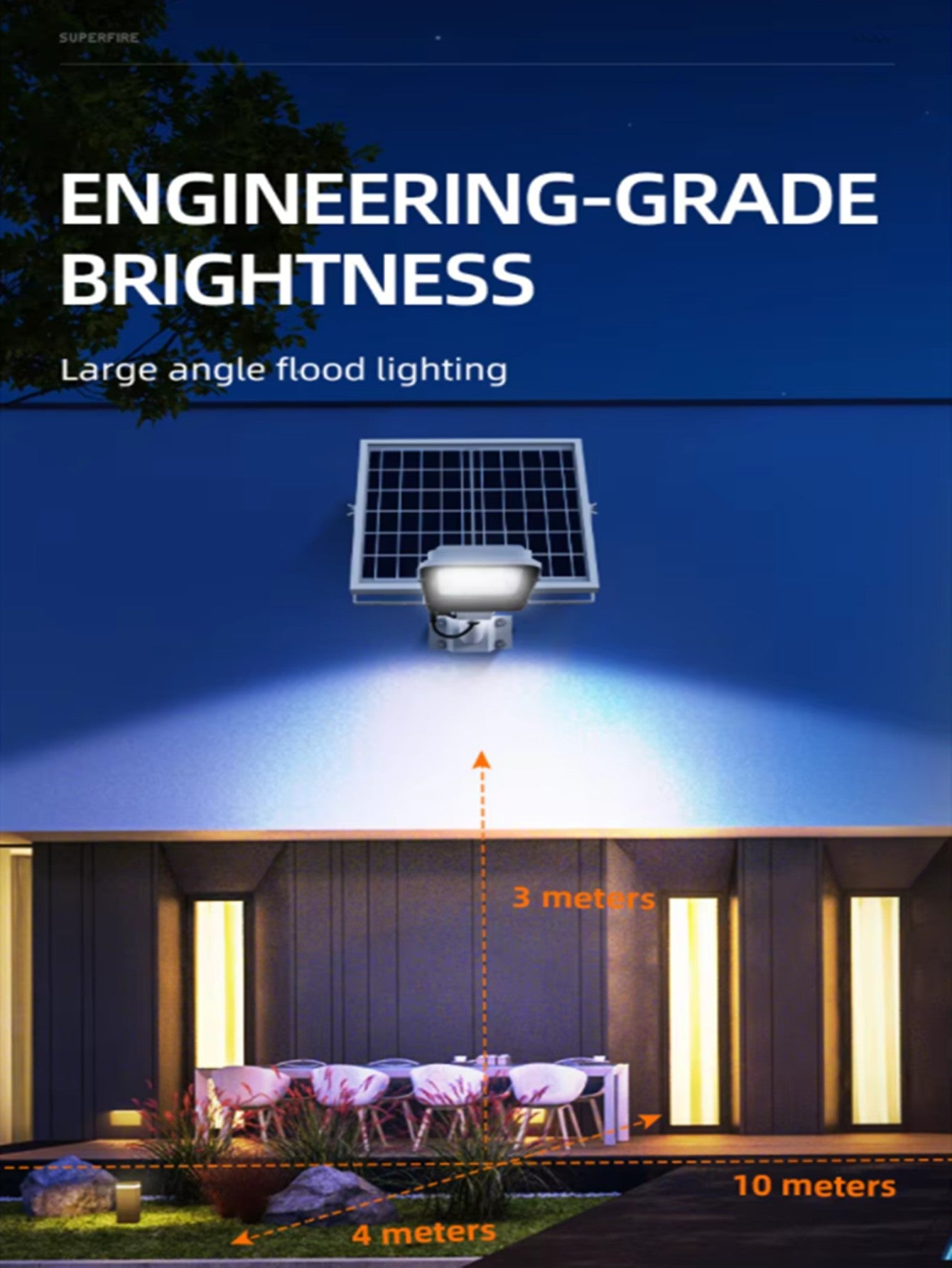 300W/200W/100W high brightness outdoor solar street light 6000mAh waterproof automatic dusk to dawn garage garden street light